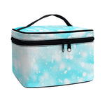 Blue Sparkle Light Print Travel Makeup Bag