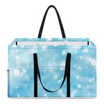 Blue Sparkle Light Print Utility Tote Bag
