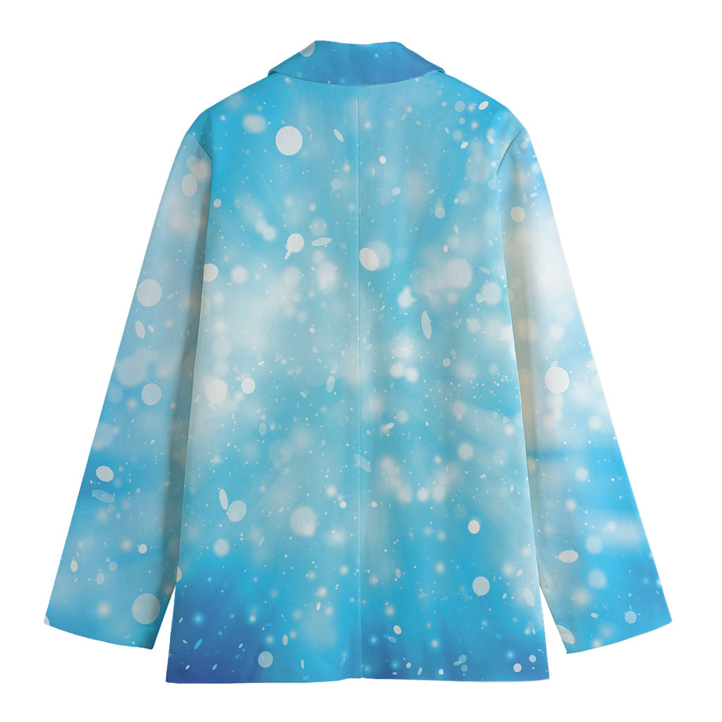 Blue Sparkle Light Print Women's Cotton Blazer