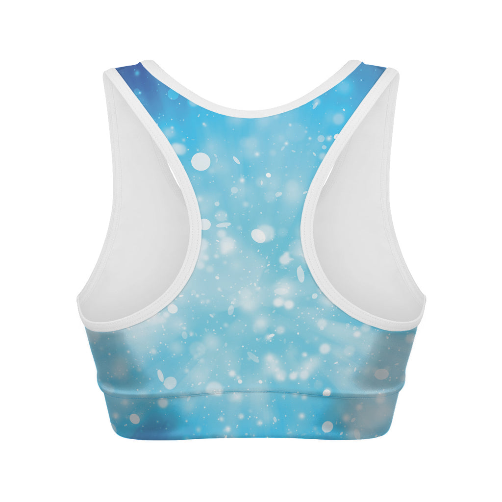 Blue Sparkle Light Print Women's Sports Bra – GearFrost