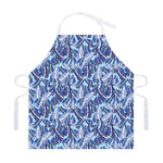 Blue Spring Butterfly Pattern Print Adjustable Apron