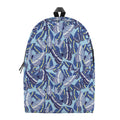 Blue Spring Butterfly Pattern Print School Backpack