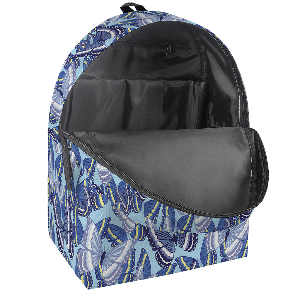 Blue Spring Butterfly Pattern Print Backpack