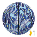 Blue Spring Butterfly Pattern Print Basketball