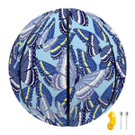 Blue Spring Butterfly Pattern Print Basketball