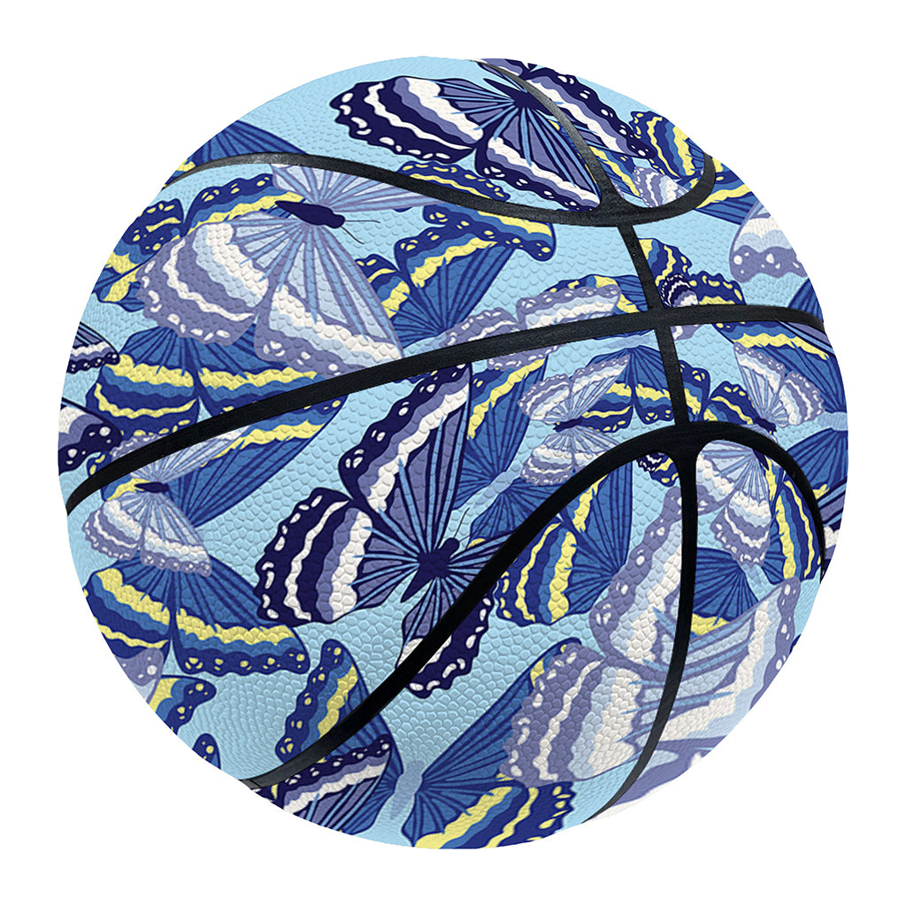 Blue Spring Butterfly Pattern Print Basketball