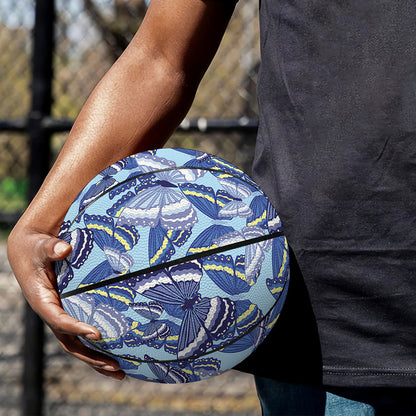 Blue Spring Butterfly Pattern Print Basketball