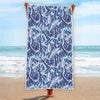 Blue Spring Butterfly Pattern Print Beach Towel