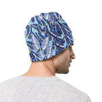 Blue Spring Butterfly Pattern Print Beanie