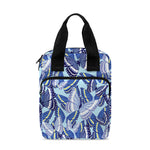 Blue Spring Butterfly Pattern Print Bible Tote Bag