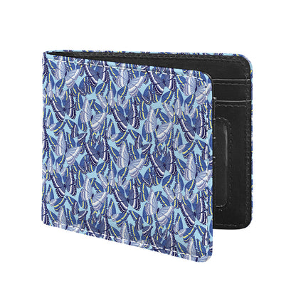 Blue Spring Butterfly Pattern Print Bifold Wallet
