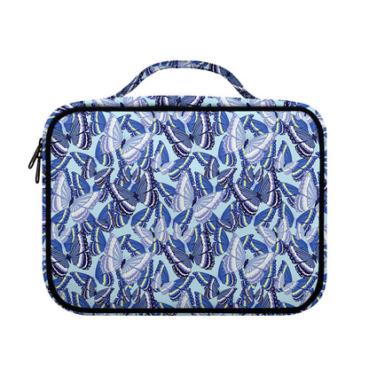 Blue Spring Butterfly Pattern Print Briefcase Bible Bag