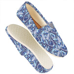 Blue Spring Butterfly Pattern Print Casual Shoes