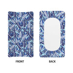 Blue Spring Butterfly Pattern Print Changing Pad Cover