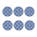 Blue Spring Butterfly Pattern Print Coaster Set