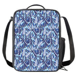 Blue Spring Butterfly Pattern Print Crossbody Lunch Bag