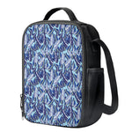 Blue Spring Butterfly Pattern Print Crossbody Lunch Bag