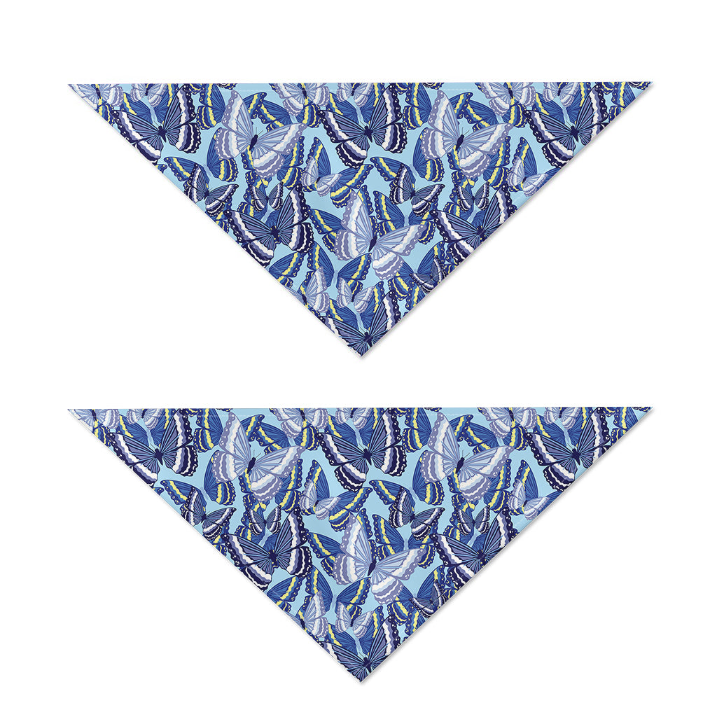 Blue Spring Butterfly Pattern Print Dog Bandana