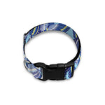 Blue Spring Butterfly Pattern Print Dog Collar