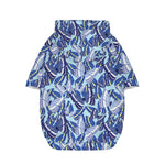 Blue Spring Butterfly Pattern Print Dog Zip Up Hoodie