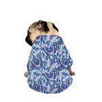Blue Spring Butterfly Pattern Print Dog Zip Up Jacket