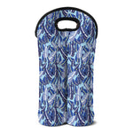 Blue Spring Butterfly Pattern Print Double Neoprene Wine Tote