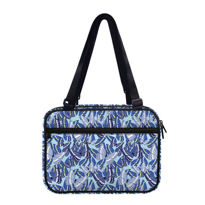 Blue Spring Butterfly Pattern Print Double Strap Bible Bag