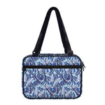 Blue Spring Butterfly Pattern Print Double Strap Bible Bag