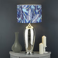 Blue Spring Butterfly Pattern Print Drum Lamp Shade