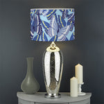Blue Spring Butterfly Pattern Print Drum Lamp Shade