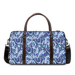 Blue Spring Butterfly Pattern Print Duffle Bag