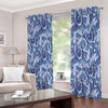 Blue Spring Butterfly Pattern Print Extra Wide Grommet Curtains