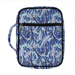 Blue Spring Butterfly Pattern Print Front Pocket Bible Bag