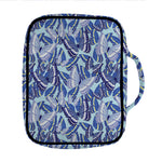 Blue Spring Butterfly Pattern Print Front Pocket Bible Bag