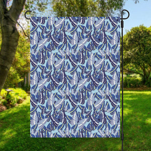 Blue Spring Butterfly Pattern Print Garden Flag