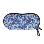 Blue Spring Butterfly Pattern Print Glasses Case