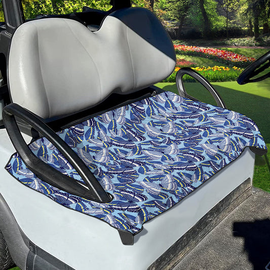 Blue Spring Butterfly Pattern Print Golf Cart Seat Cover