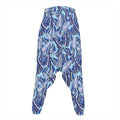 Blue Spring Butterfly Pattern Print Hammer Pants