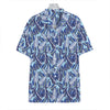 Blue Spring Butterfly Pattern Print Hawaiian Shirt