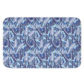 Blue Spring Butterfly Pattern Print Indoor Door Mat