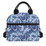 Blue Spring Butterfly Pattern Print Insulated Lunch Bag
