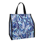 Blue Spring Butterfly Pattern Print Insulated Lunch Tote
