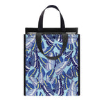 Blue Spring Butterfly Pattern Print Insulated Lunch Tote