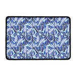 Blue Spring Butterfly Pattern Print Kitchen Mat