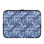 Blue Spring Butterfly Pattern Print Laptop Sleeve