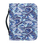 Blue Spring Butterfly Pattern Print Leather Bible Cover
