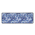 Blue Spring Butterfly Pattern Print Long Kitchen Mat