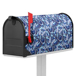 Blue Spring Butterfly Pattern Print Mailbox Cover