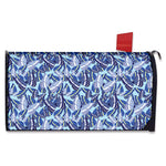 Blue Spring Butterfly Pattern Print Mailbox Cover