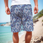 Blue Spring Butterfly Pattern Print Men's Cargo Shorts